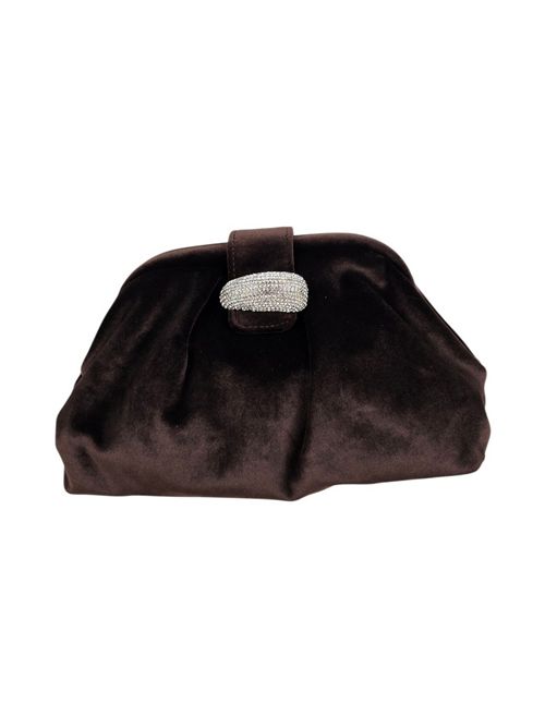 clutch donna in velluto marrone Twenty Fourhaitch | ALUDRATESTA DI MORO